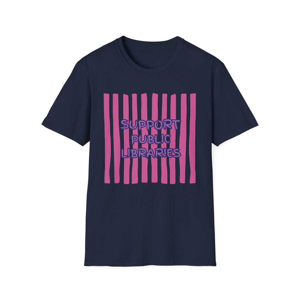 Support Public Libraries - Stripes T-Shirt