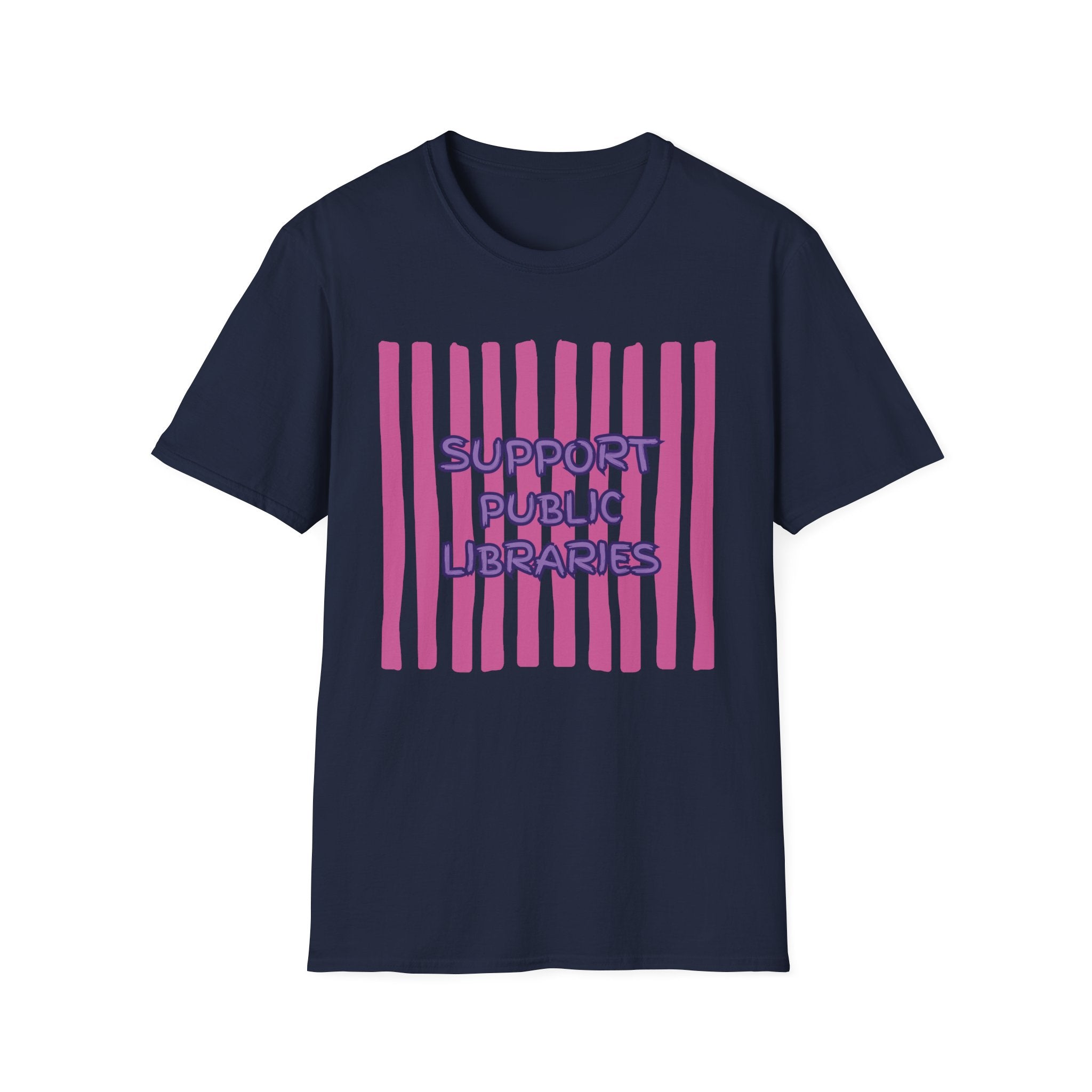 Support Public Libraries - Stripes T-Shirt