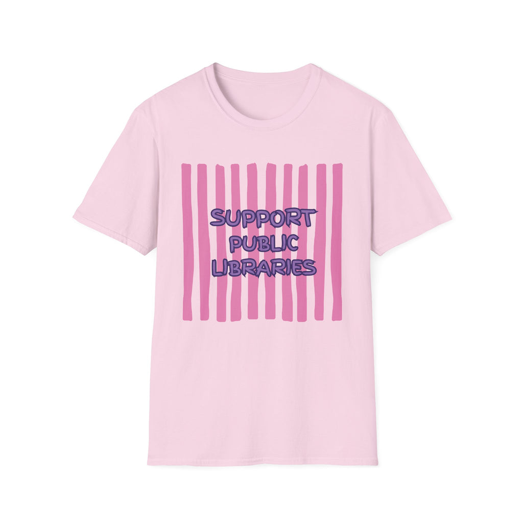 Support Public Libraries - Stripes T-Shirt