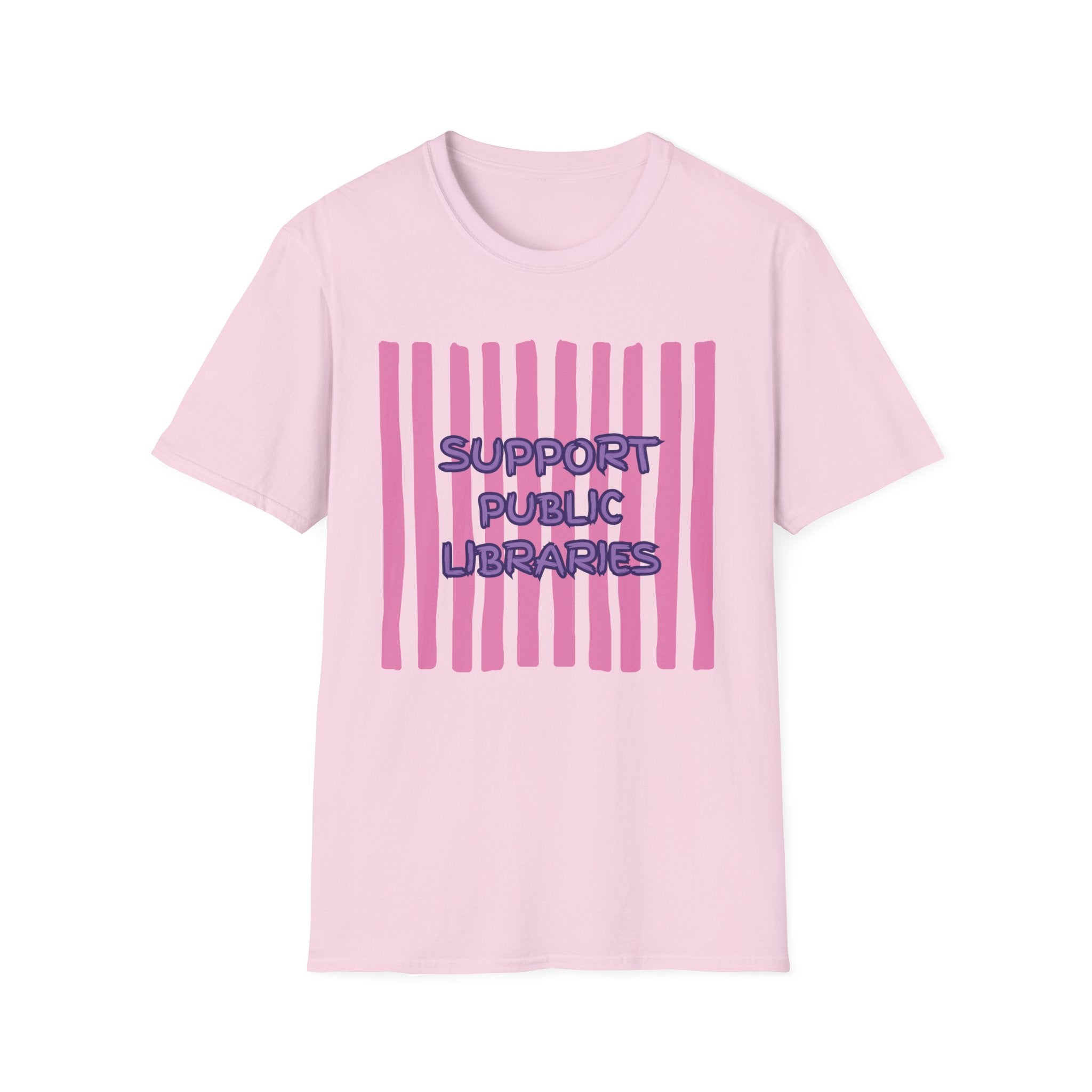 Support Public Libraries - Stripes T-Shirt