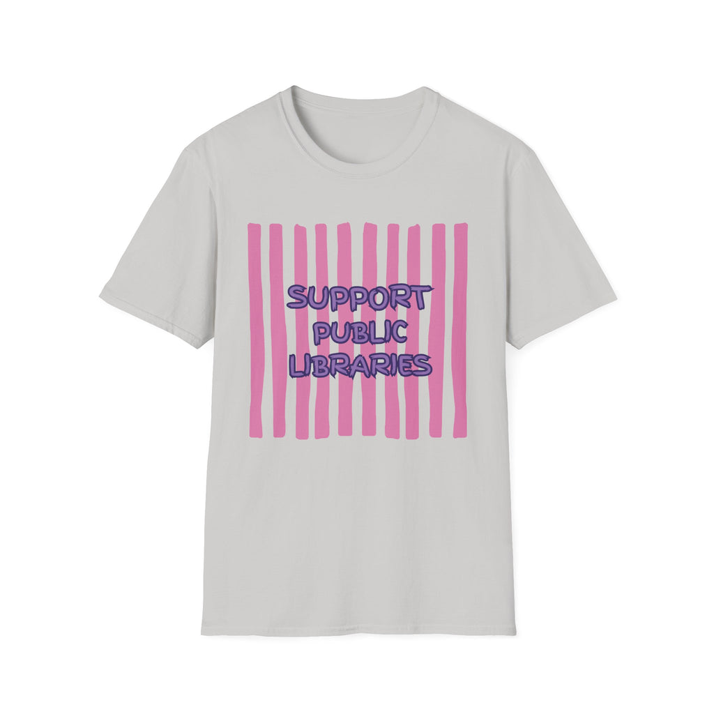 Support Public Libraries - Stripes T-Shirt