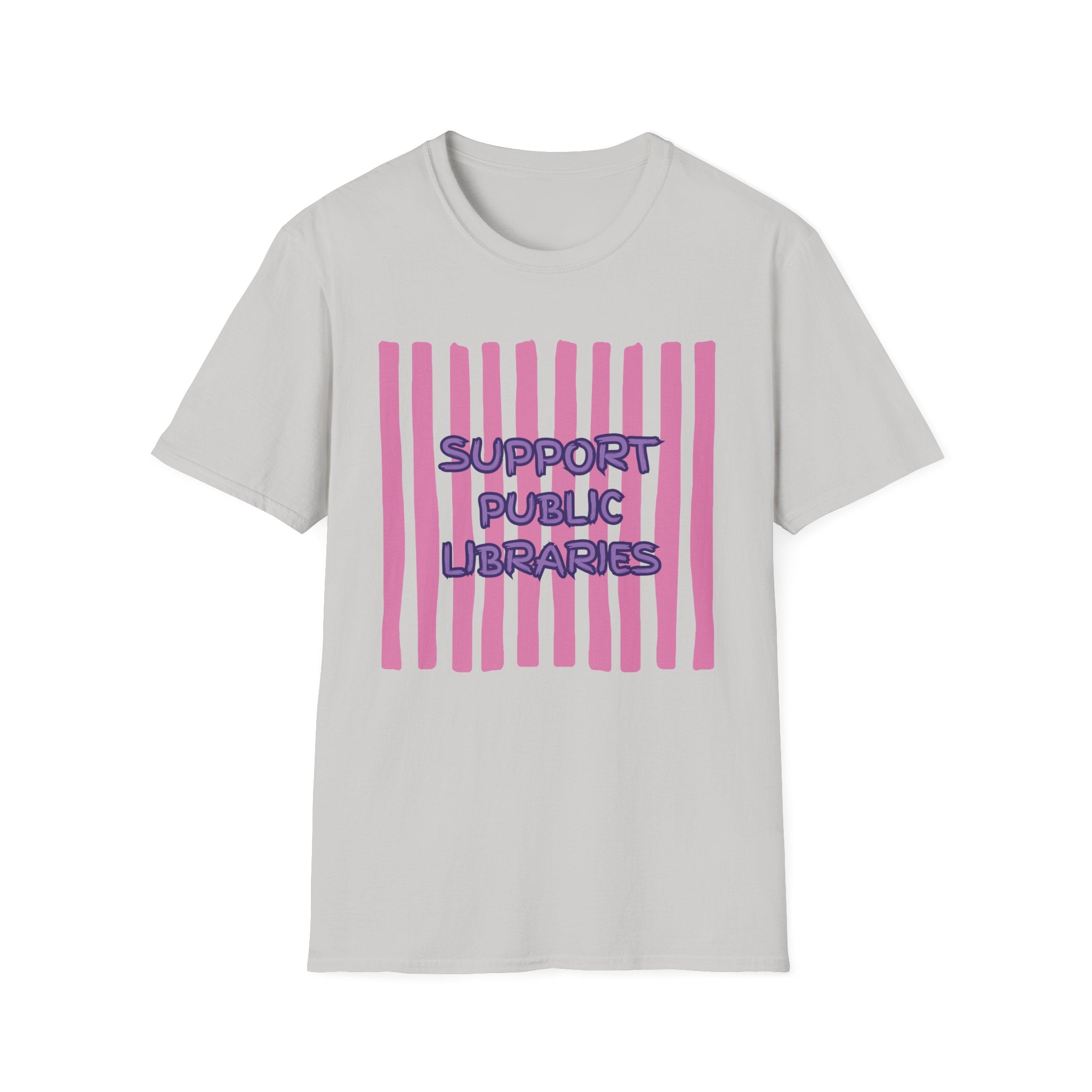 Support Public Libraries - Stripes T-Shirt