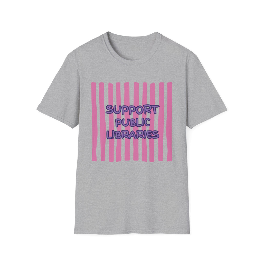Support Public Libraries - Stripes T-Shirt