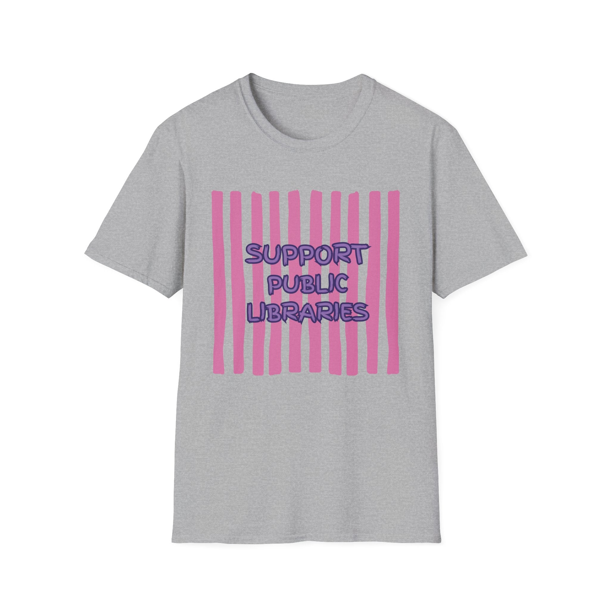 Support Public Libraries - Stripes T-Shirt
