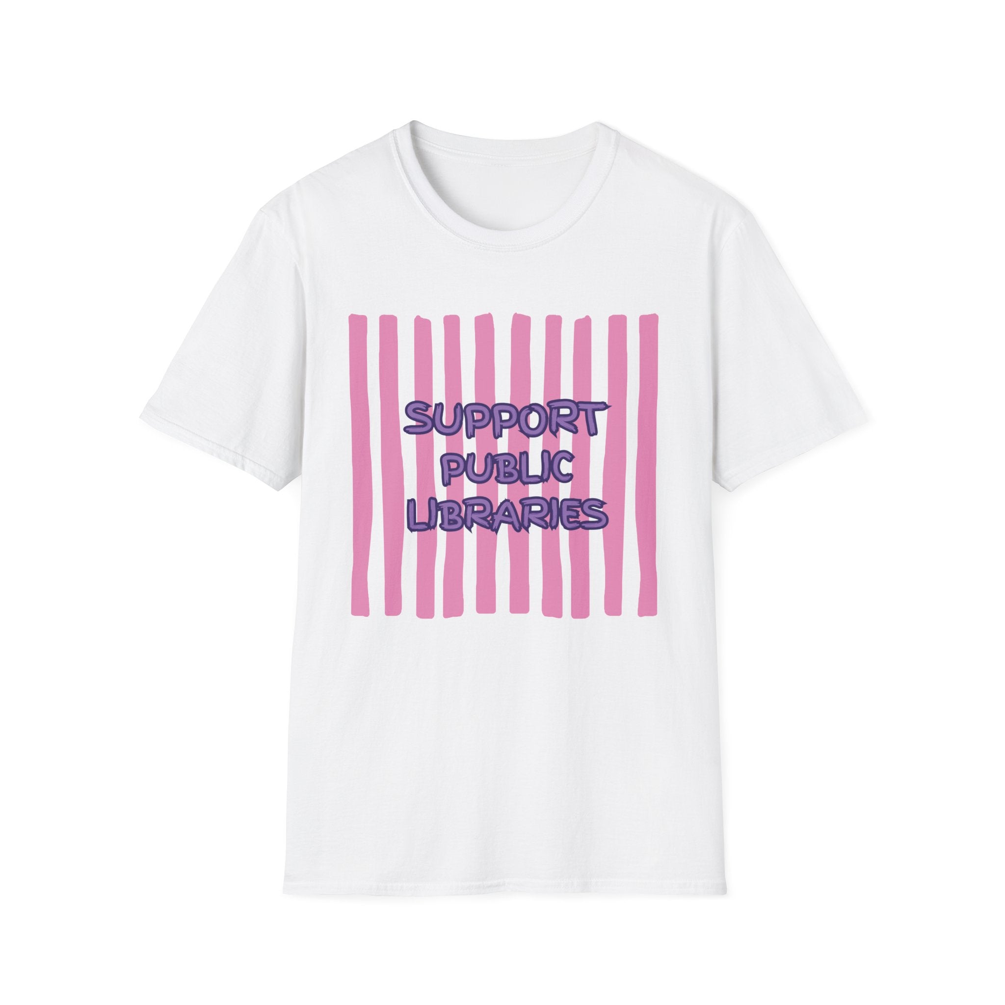 Support Public Libraries - Stripes T-Shirt