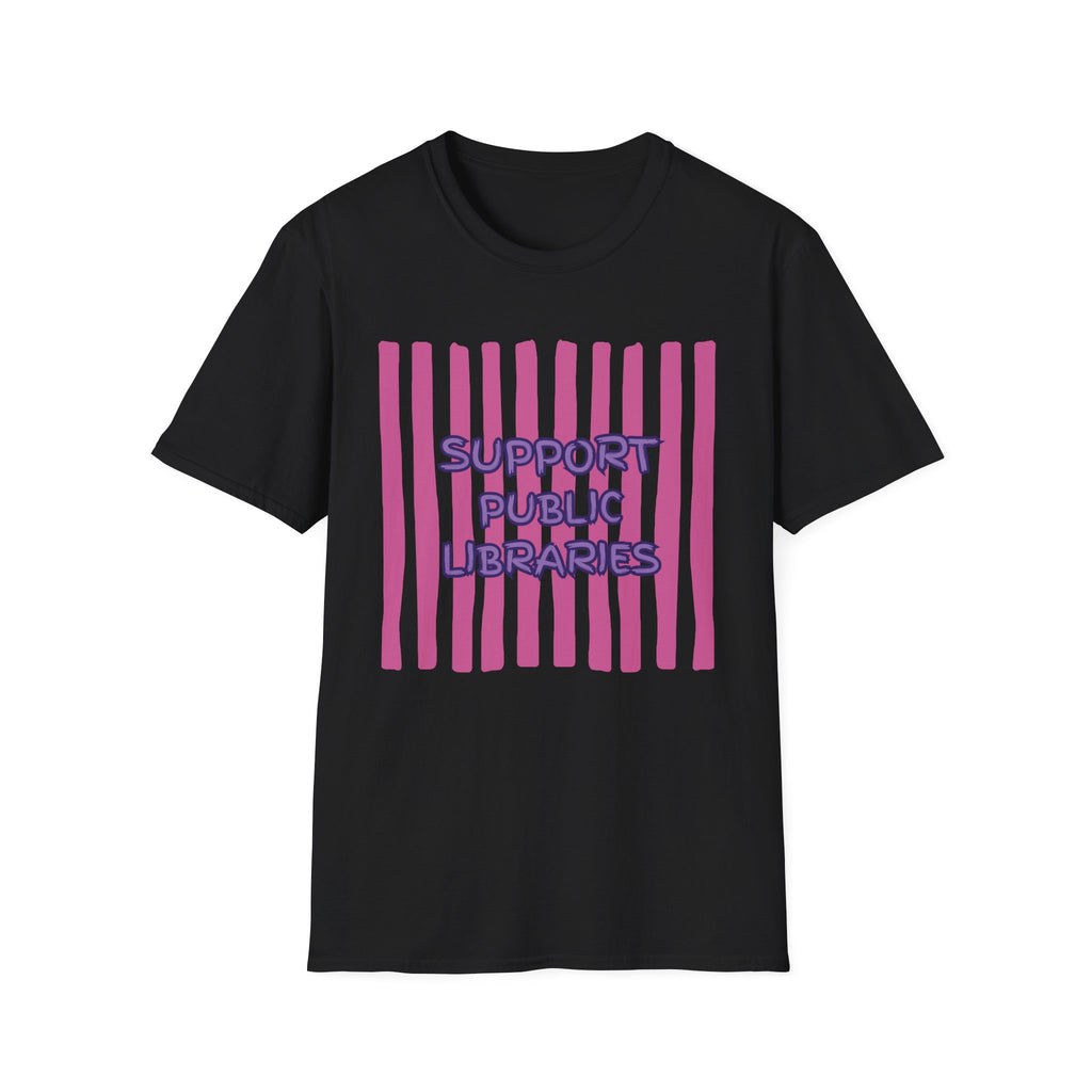 Support Public Libraries - Stripes T-Shirt