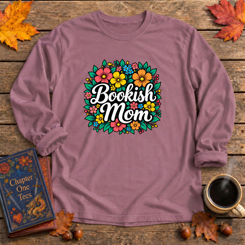 Bookish Mom Long Sleeve Book Tee