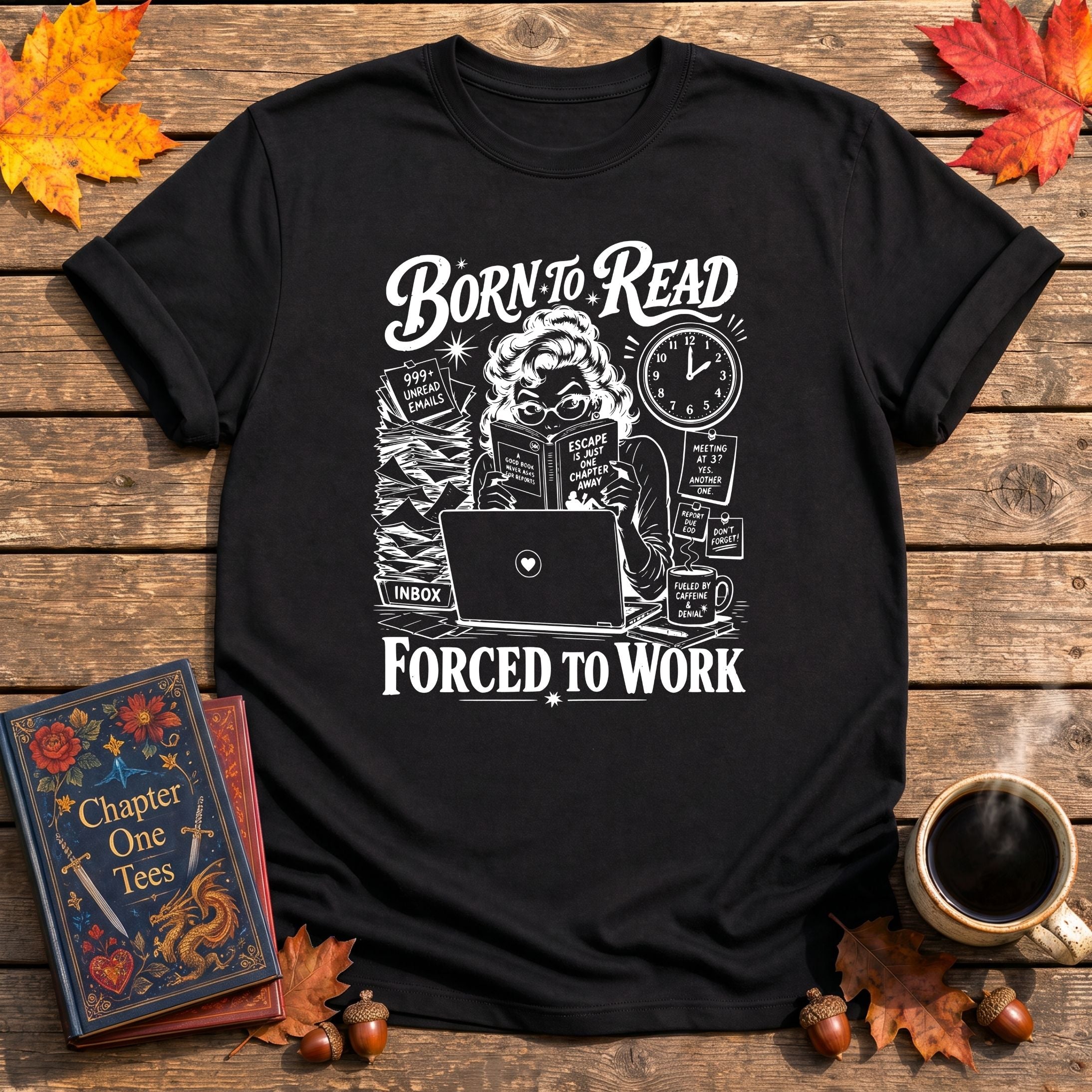 Forced to Work Book T-Shirt
