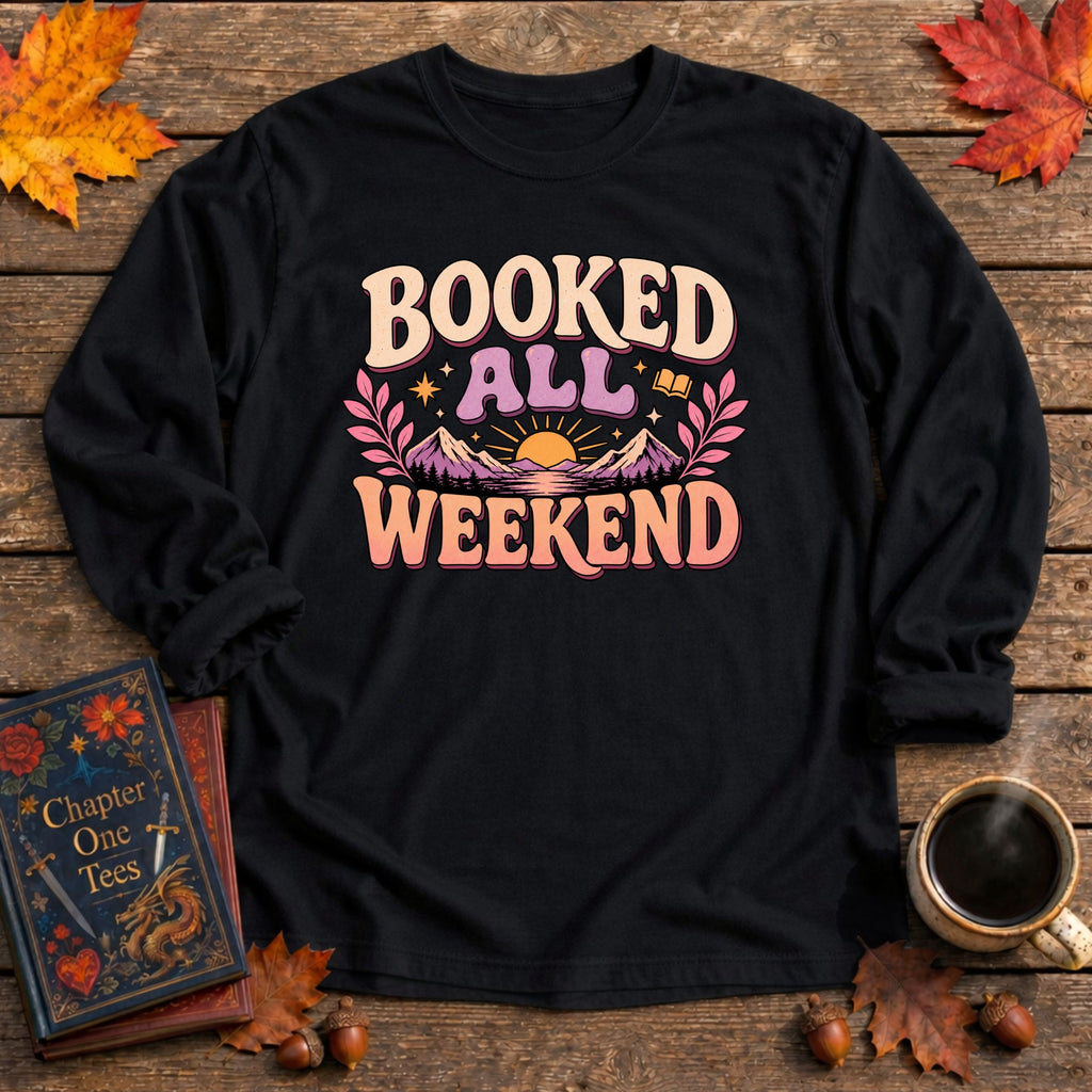 Booked All Weekend Long Sleeve Book Tee
