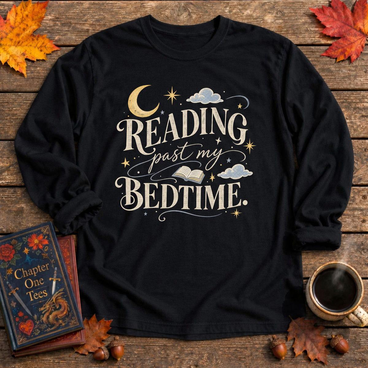 Reading Past My Bedtime Long Sleeve Tee