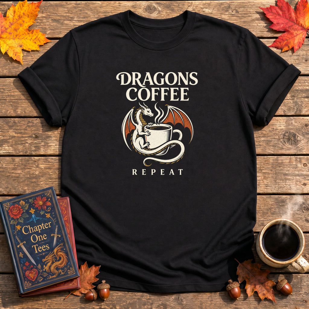 Dragons Coffee Repeat T-Shirt