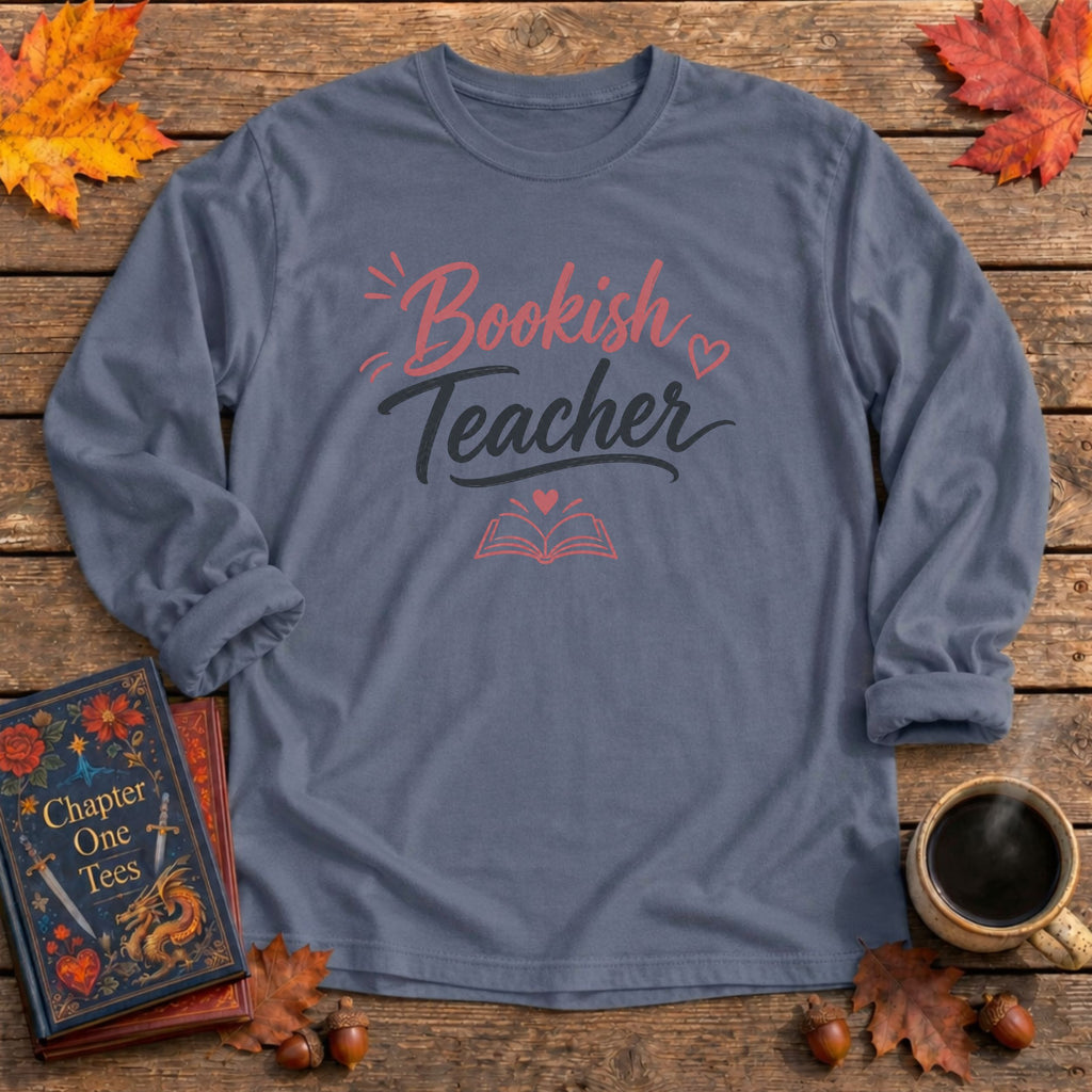 Bookish Teacher Long Sleeve Book Tee