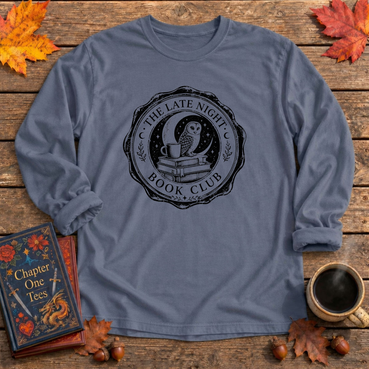 Late Night Book Club Long Sleeve Tee
