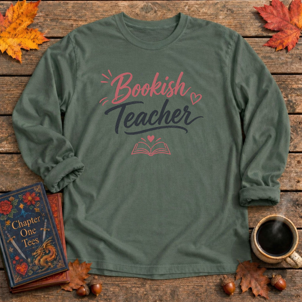 Bookish Teacher Long Sleeve Book Tee