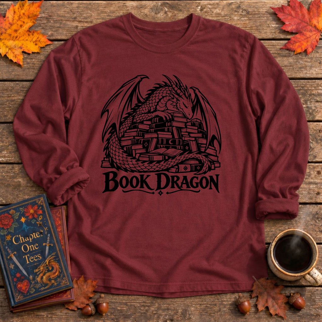 Book Dragon Long Sleeve Book Tee
