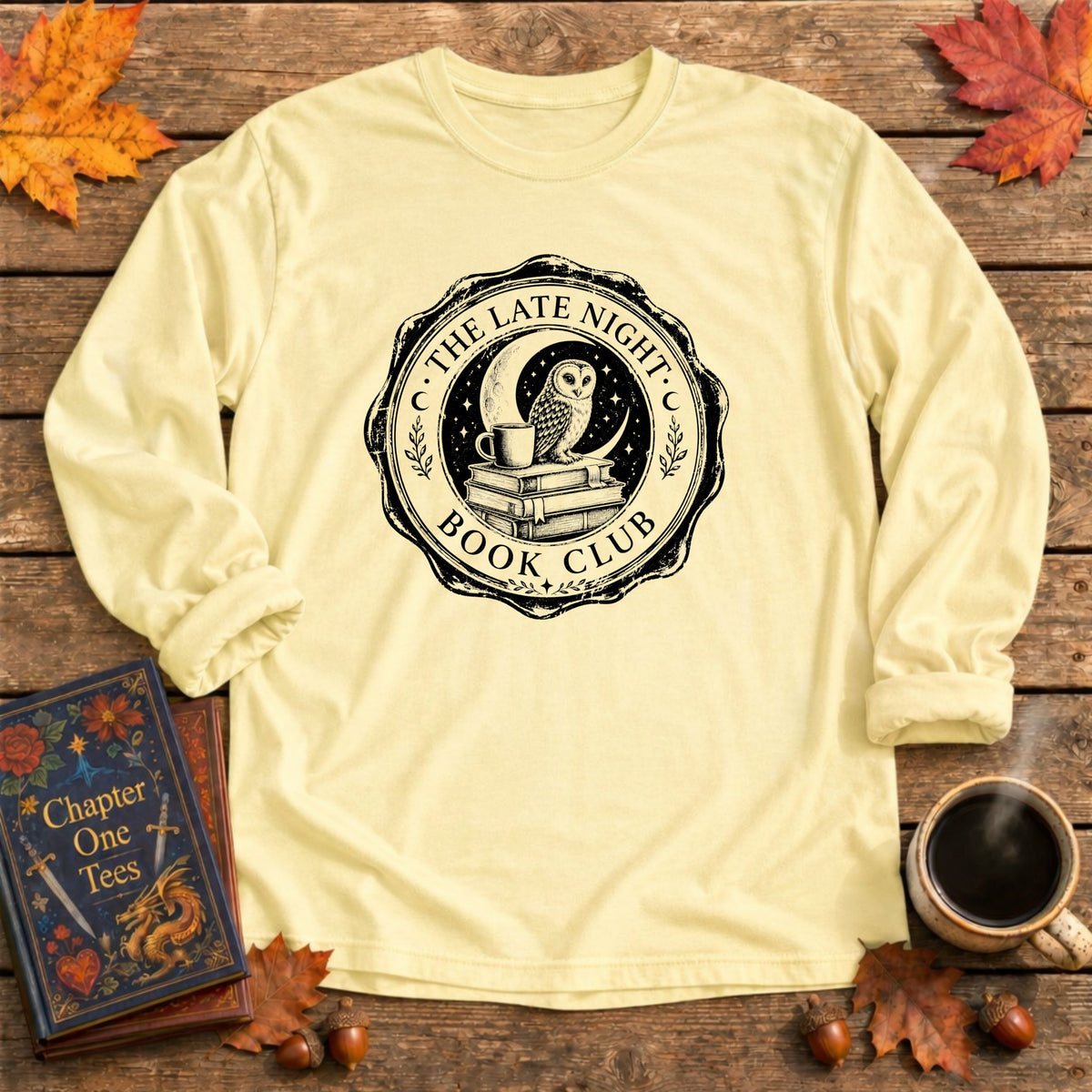Late Night Book Club Long Sleeve Tee