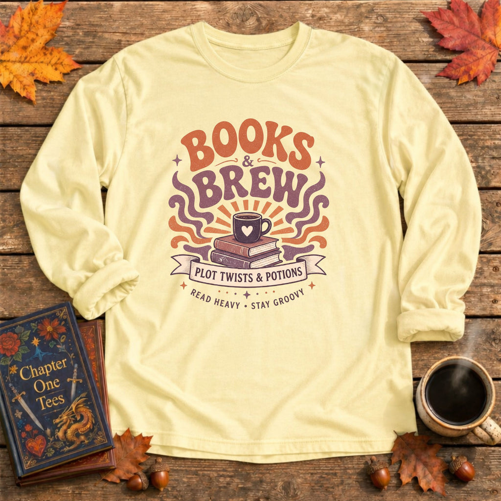 Books and Brews Long Sleeve Book Tee