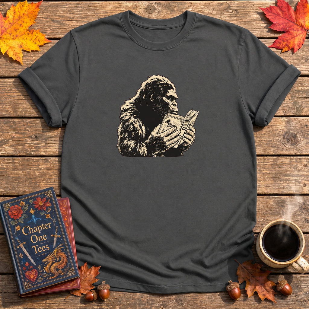 Bigfoot Reading T-Shirt