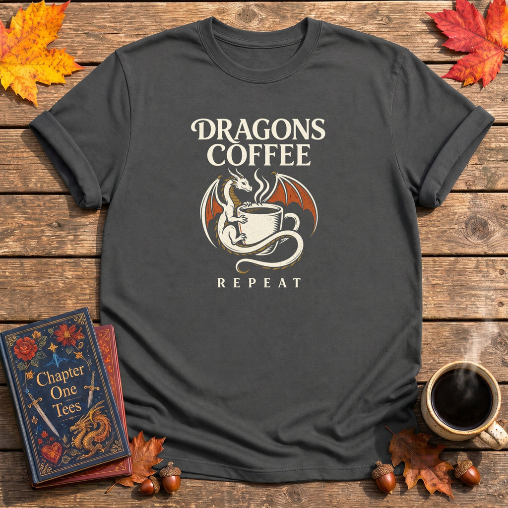 Dragons Coffee Repeat T-Shirt