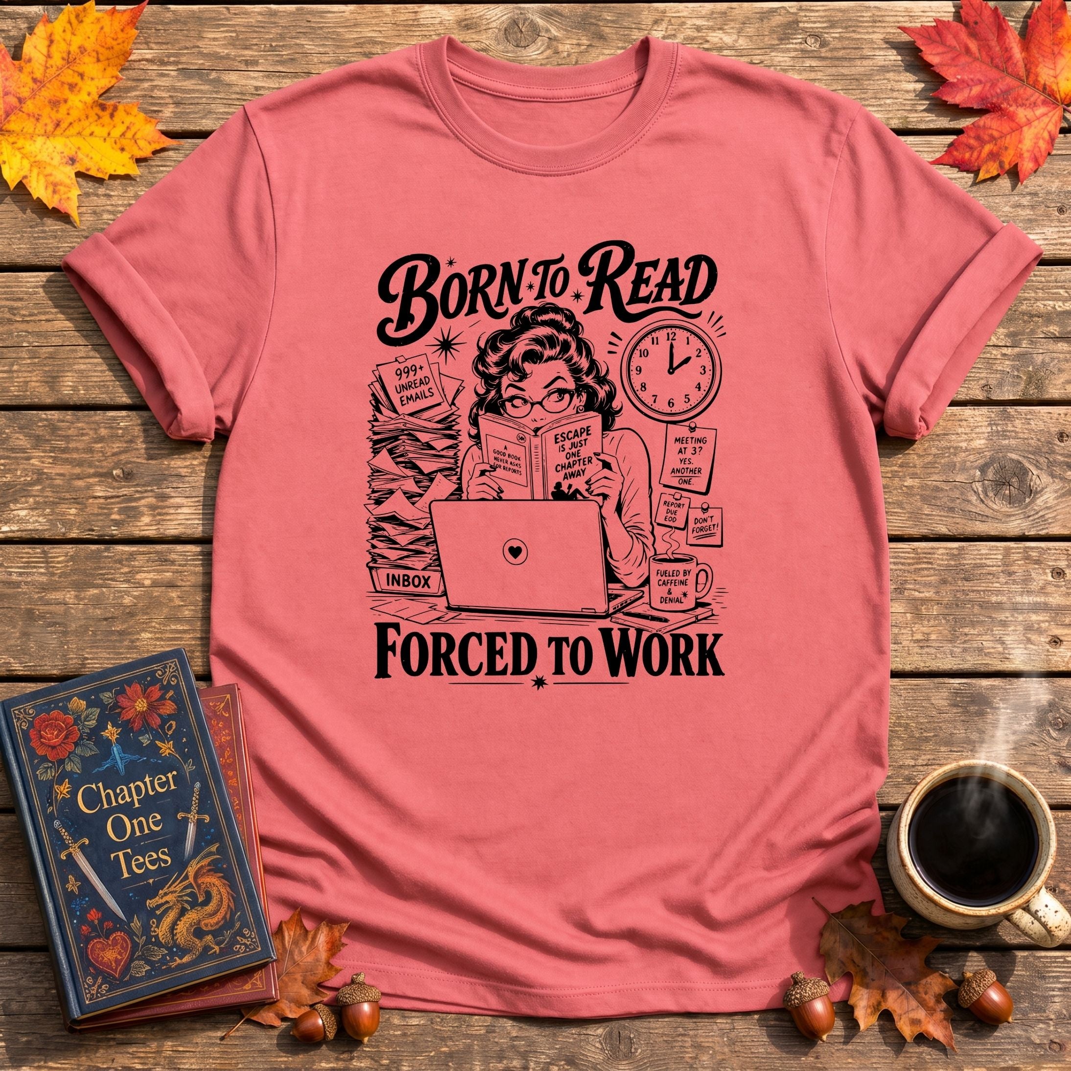 Forced to Work Book T-Shirt
