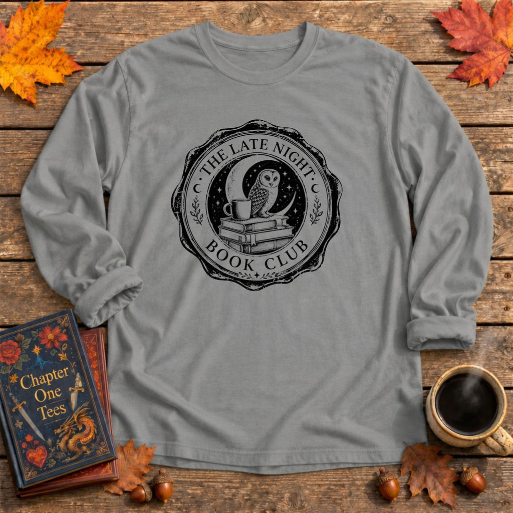 Late Night Book Club Long Sleeve Tee