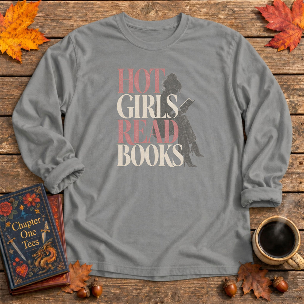 Hot Girls Read Long Sleeve Book Tee