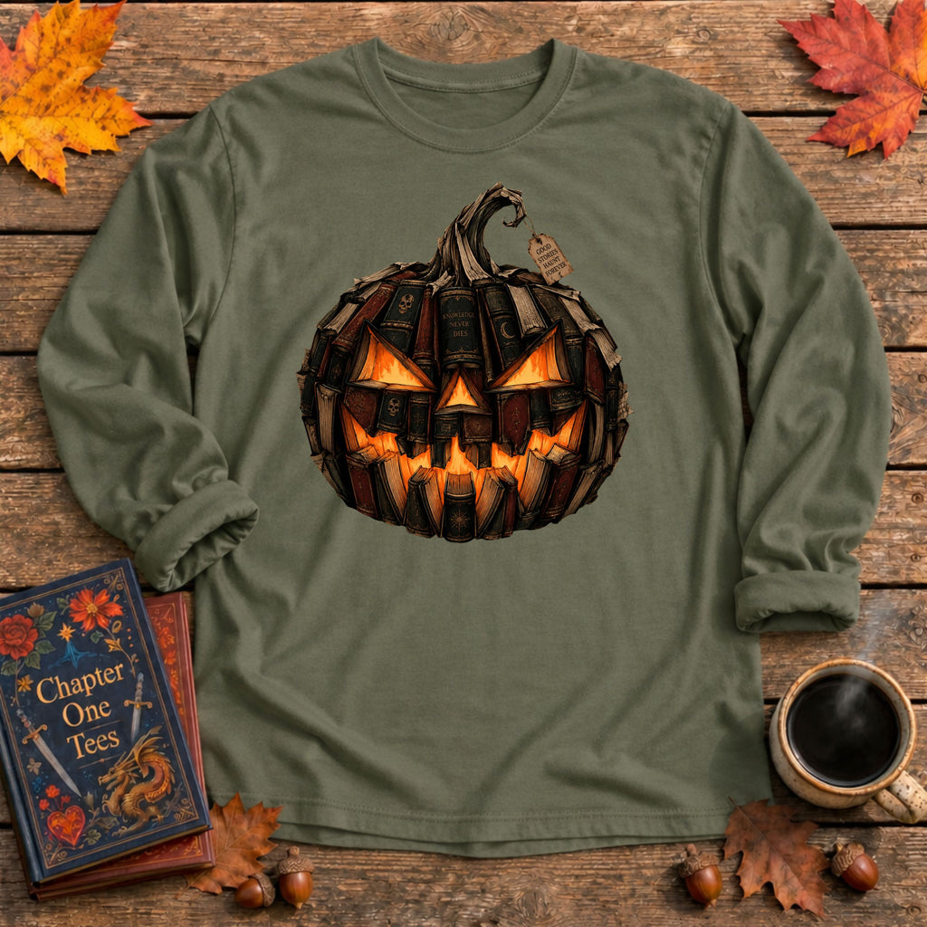 Book-O-Lantern Long Sleeve Book Tee
