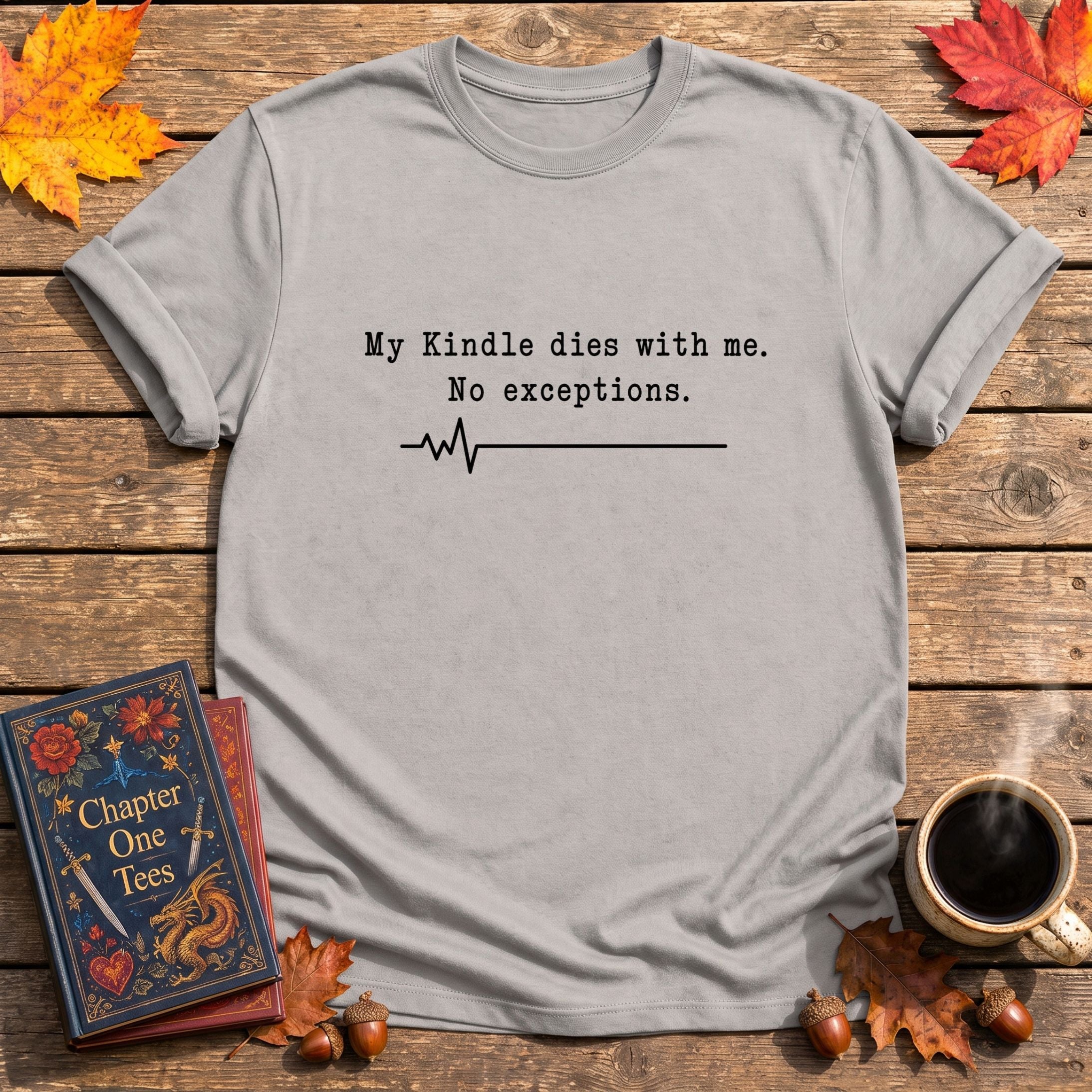 Dies With Me Book T-Shirt