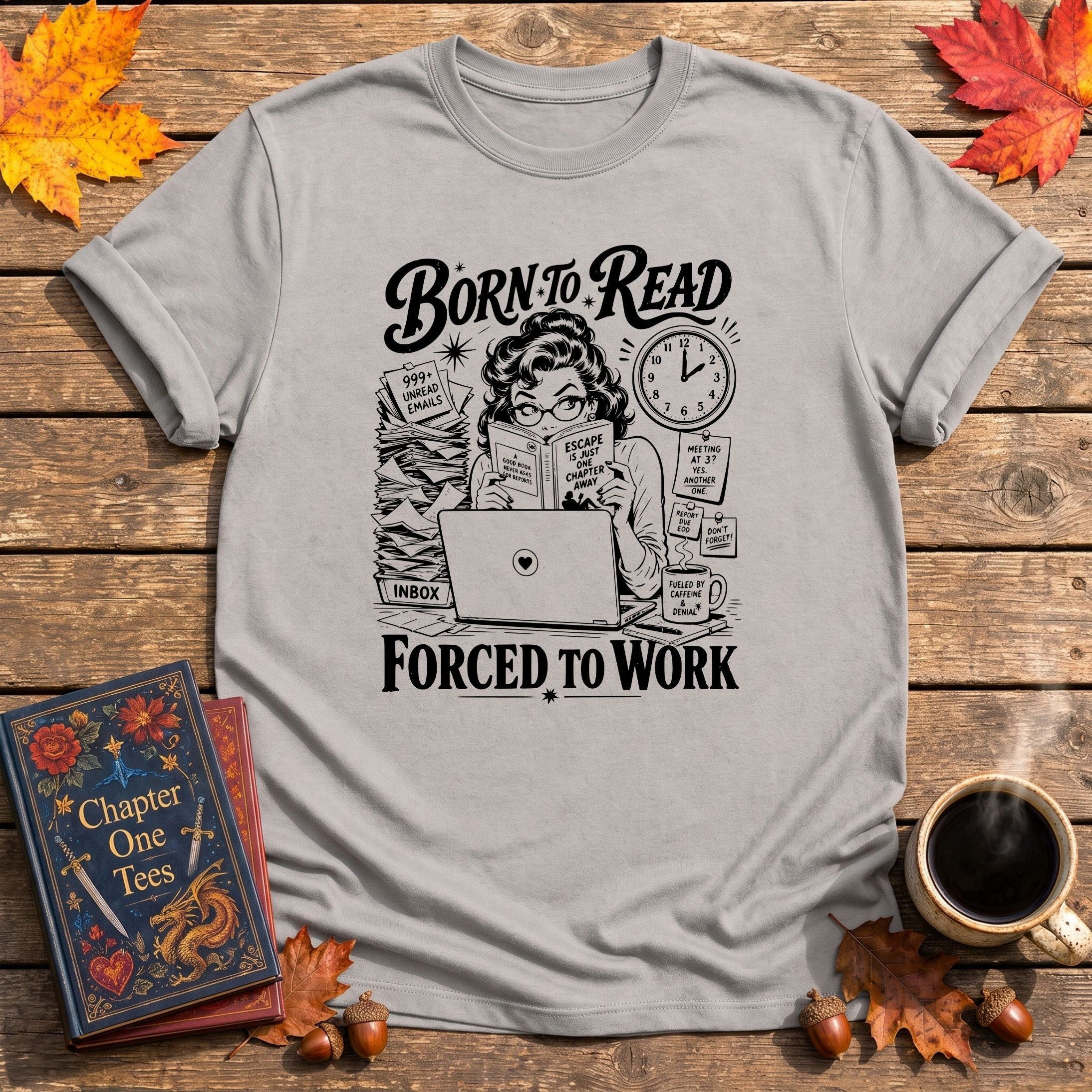 Forced to Work Book T-Shirt