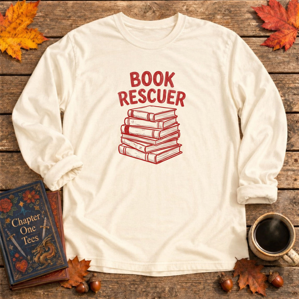 Book Rescuer Long Sleeve Book Tee