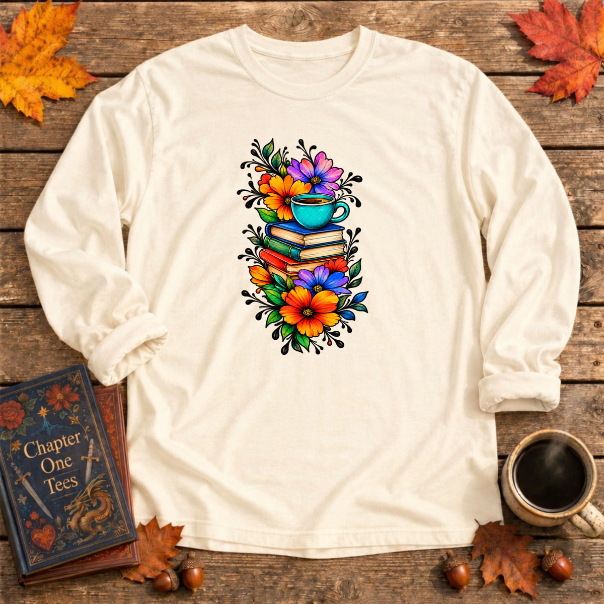 Book Tattoo Long Sleeve Book Tee