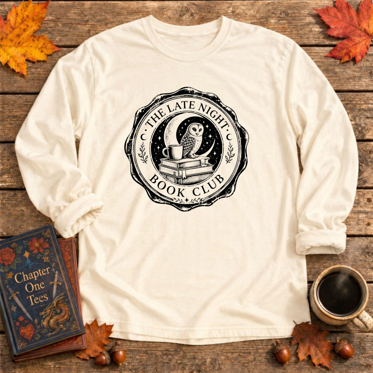 Late Night Book Club Long Sleeve Tee