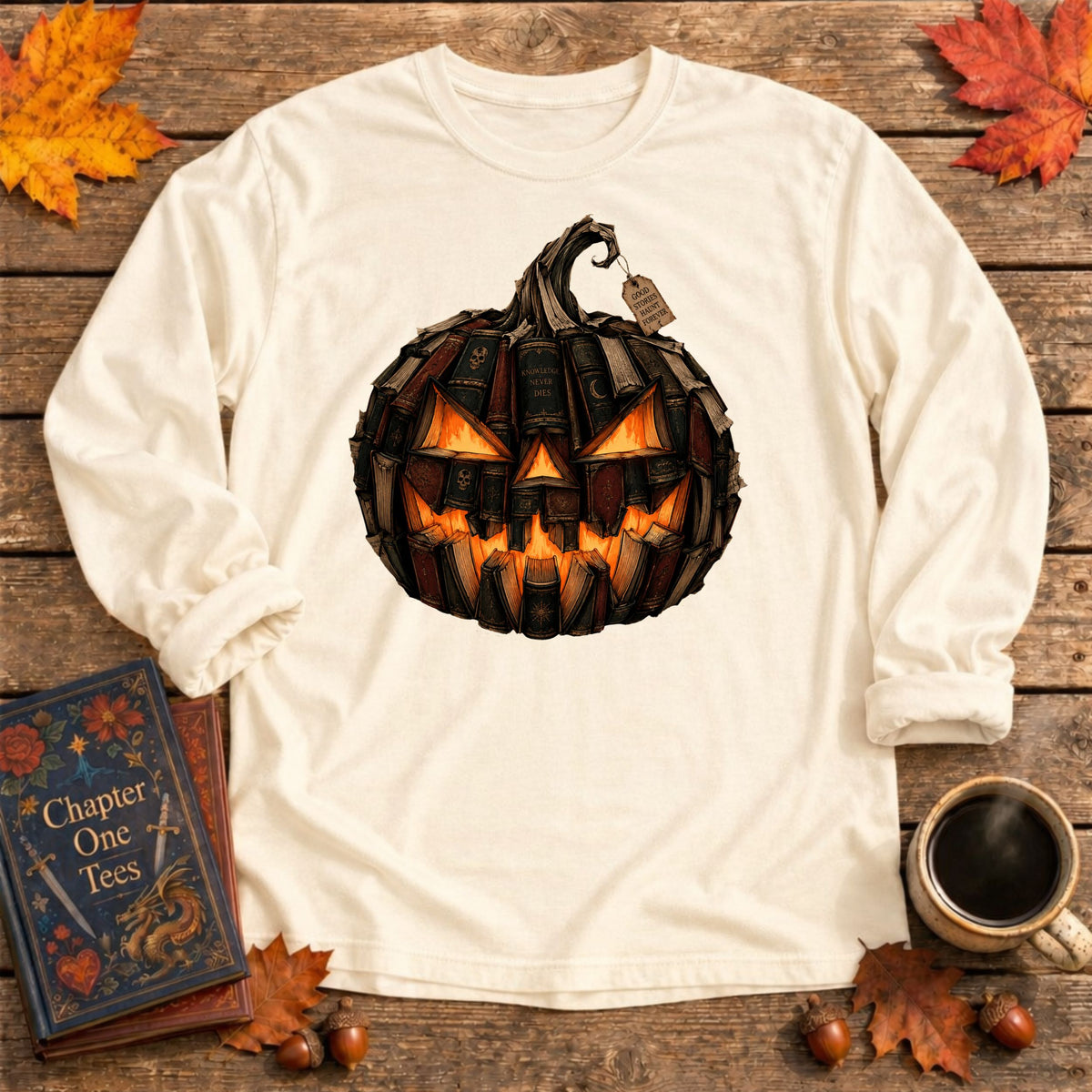 Book-O-Lantern Long Sleeve Book Tee
