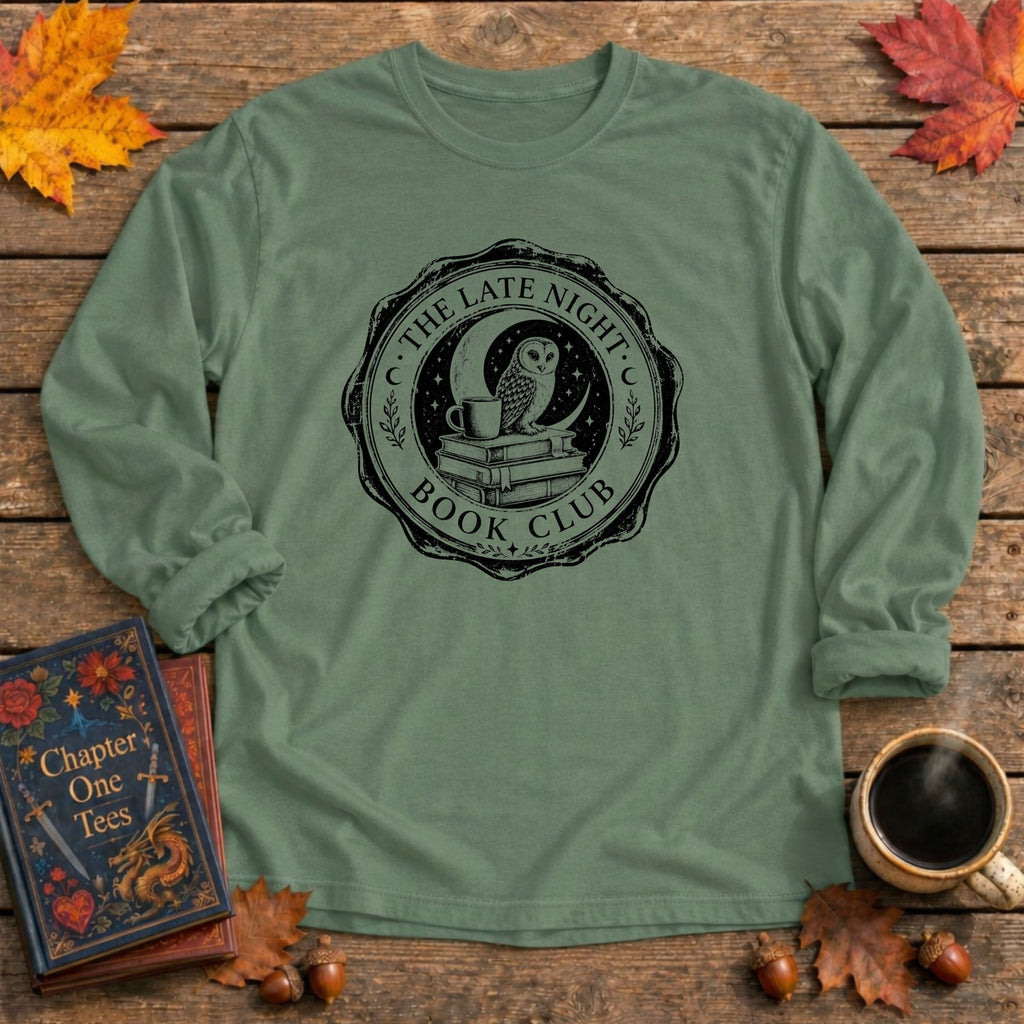Late Night Book Club Long Sleeve Tee