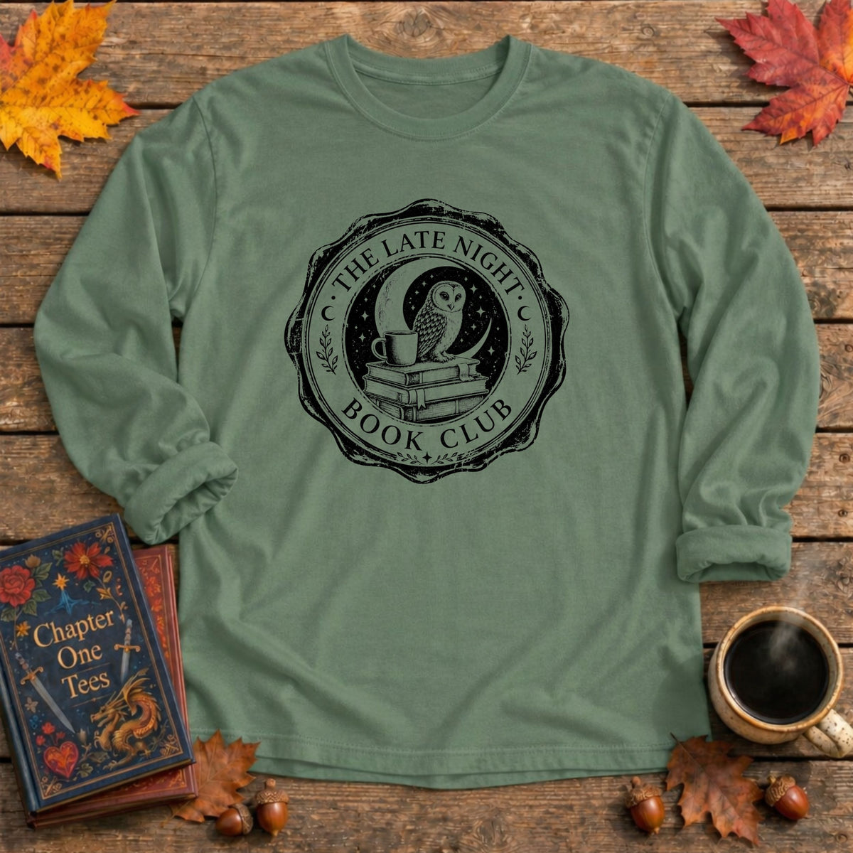 Late Night Book Club Long Sleeve Tee