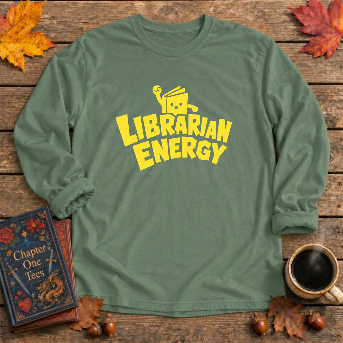Librarian Energy Long Sleeve Tee