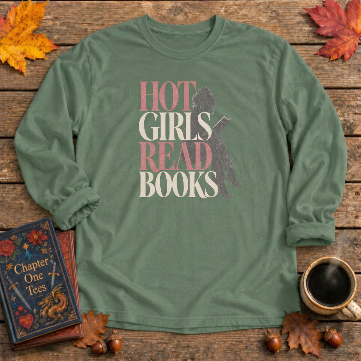 Hot Girls Read Long Sleeve Book Tee