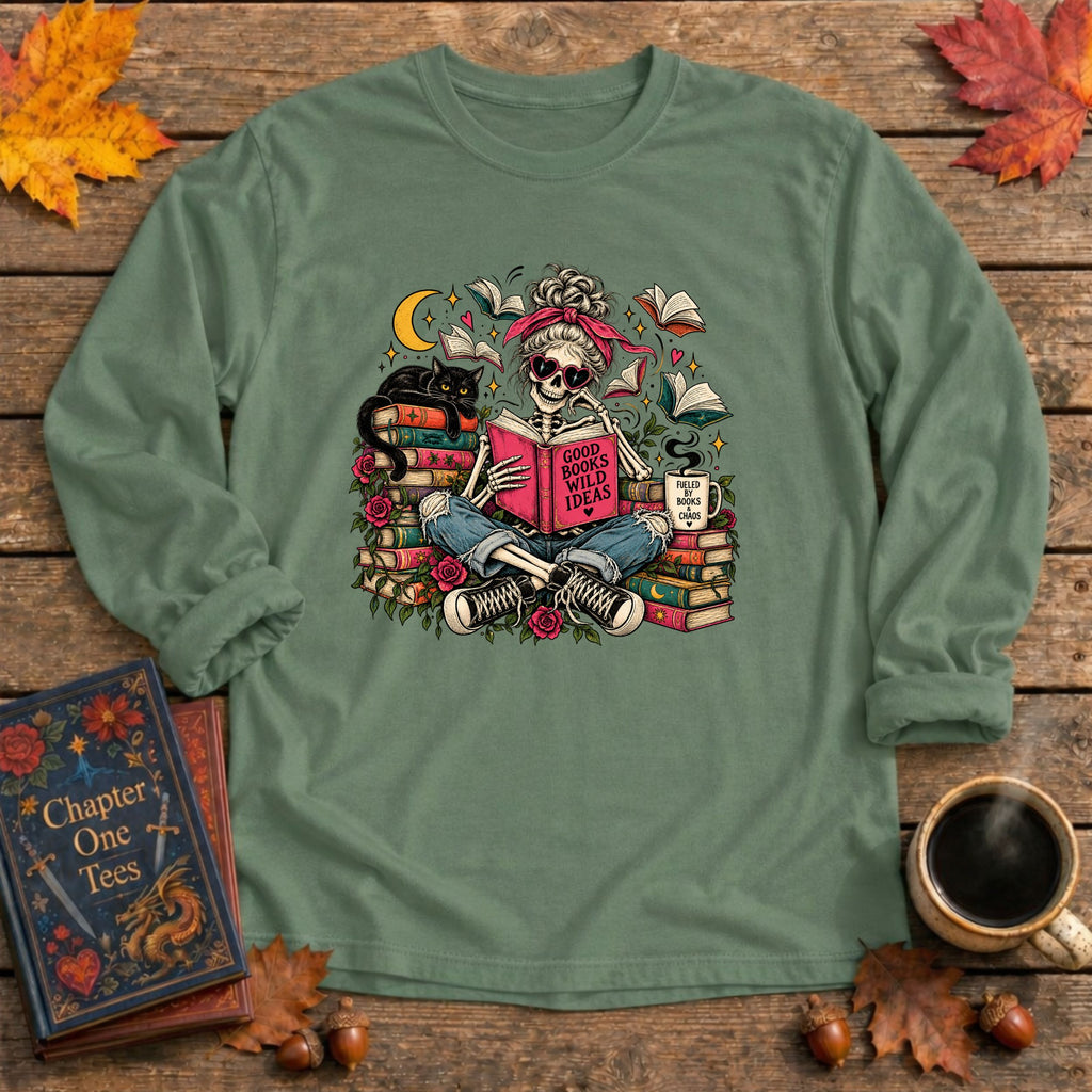 Good Books Wild Ideas Long Sleeve Book Tee