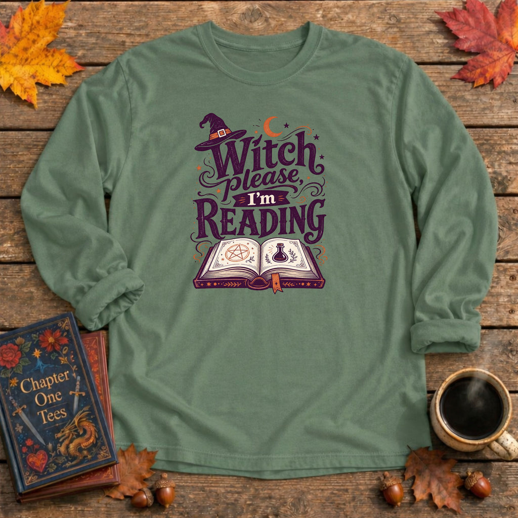 Witch Please Long Sleeve Book Tee