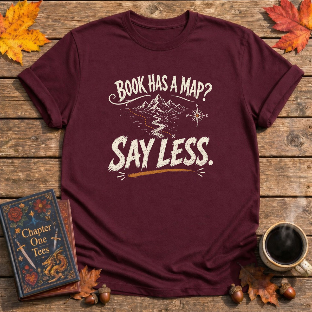 Book Has A Map T-Shirt