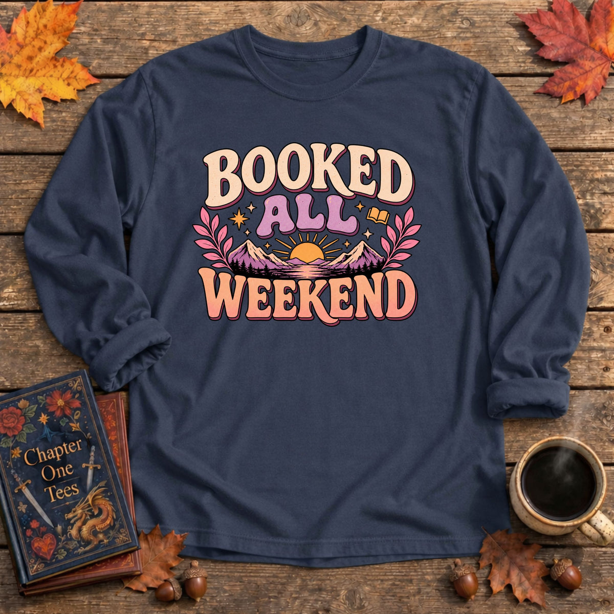 Booked All Weekend Long Sleeve Book Tee