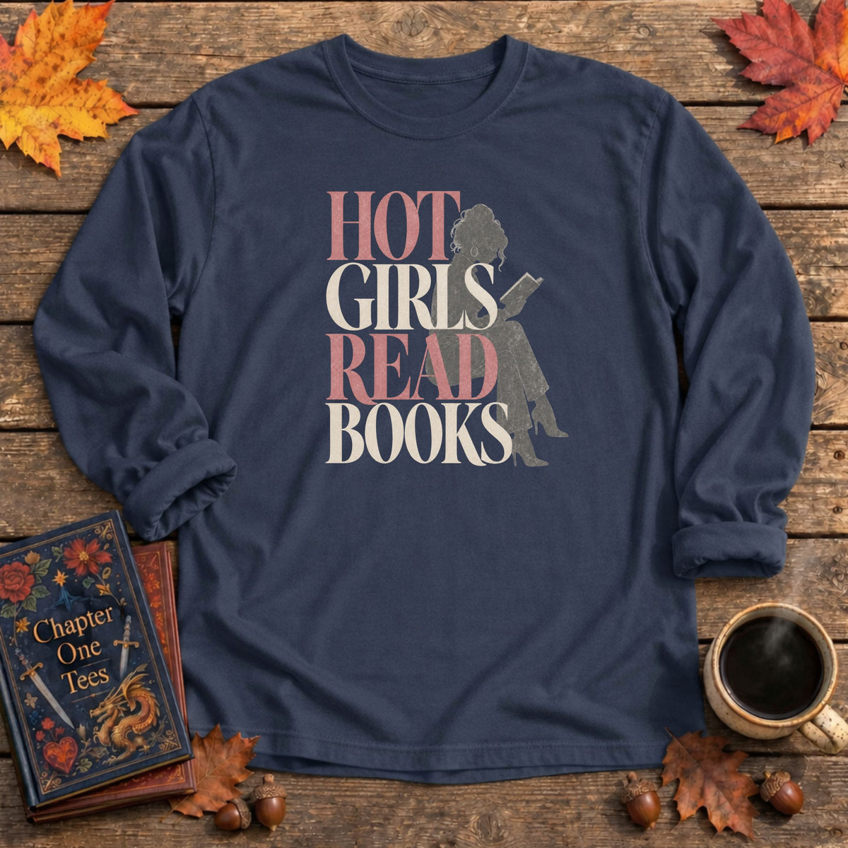 Hot Girls Read Long Sleeve Book Tee