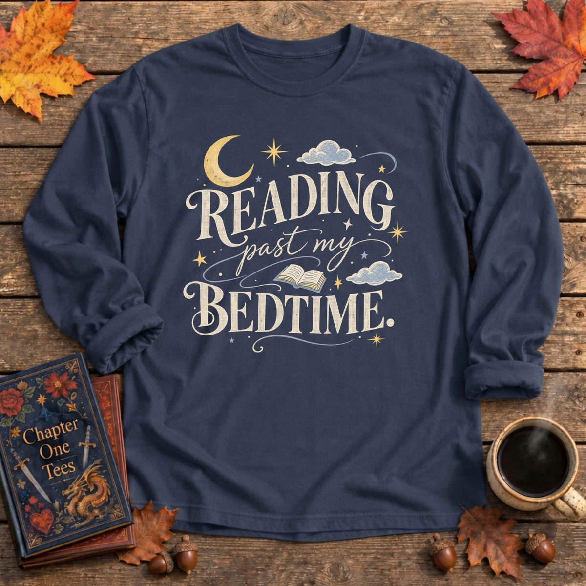 Reading Past My Bedtime Long Sleeve Tee