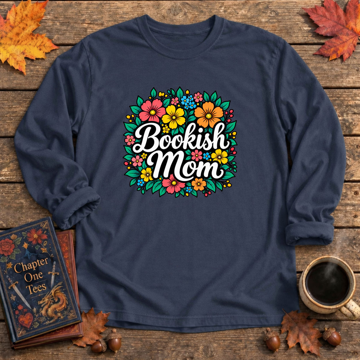 Bookish Mom Long Sleeve Book Tee
