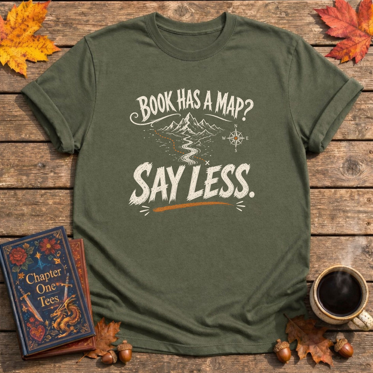 Book Has A Map T-Shirt