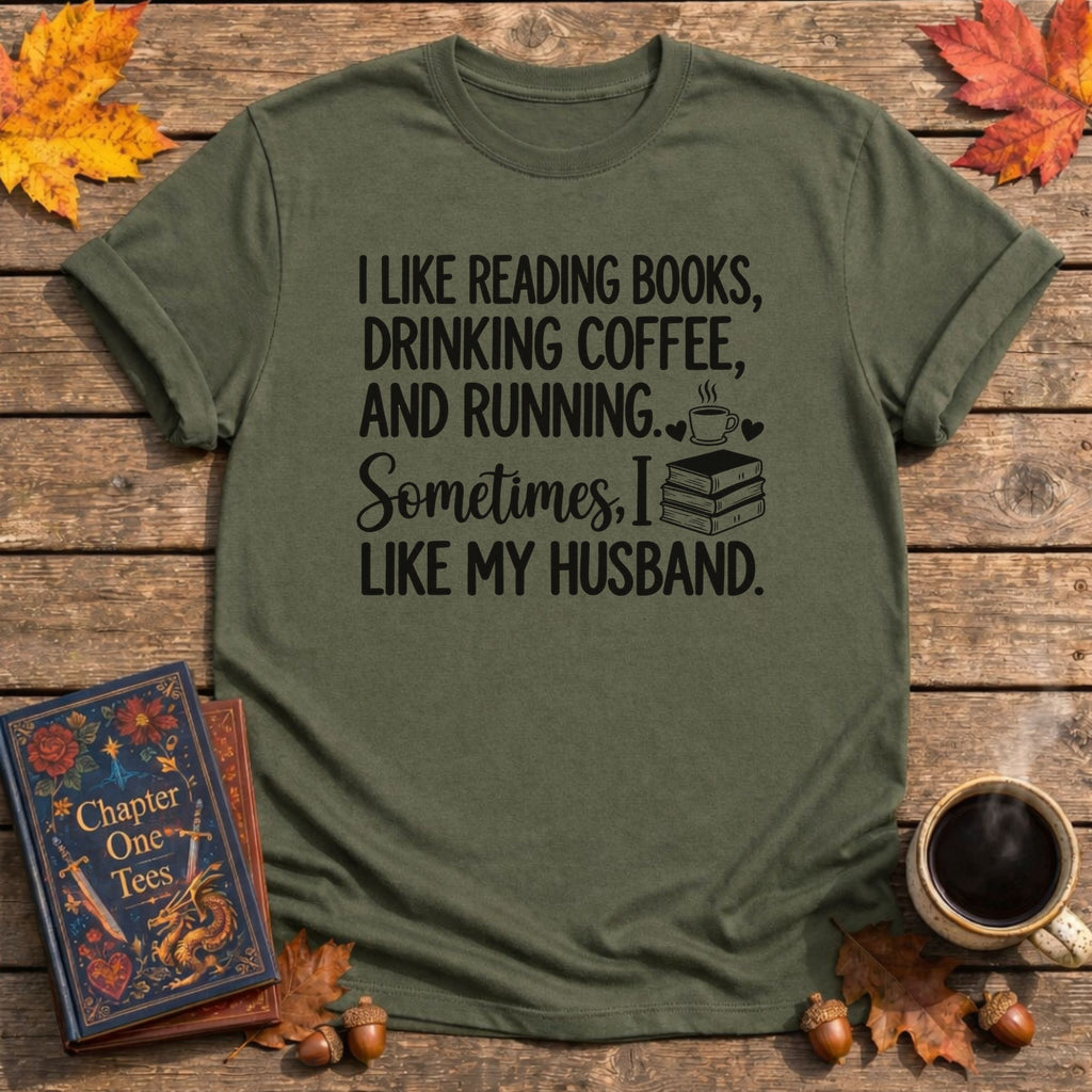 Reading Books, Drinking Coffee T-Shirt