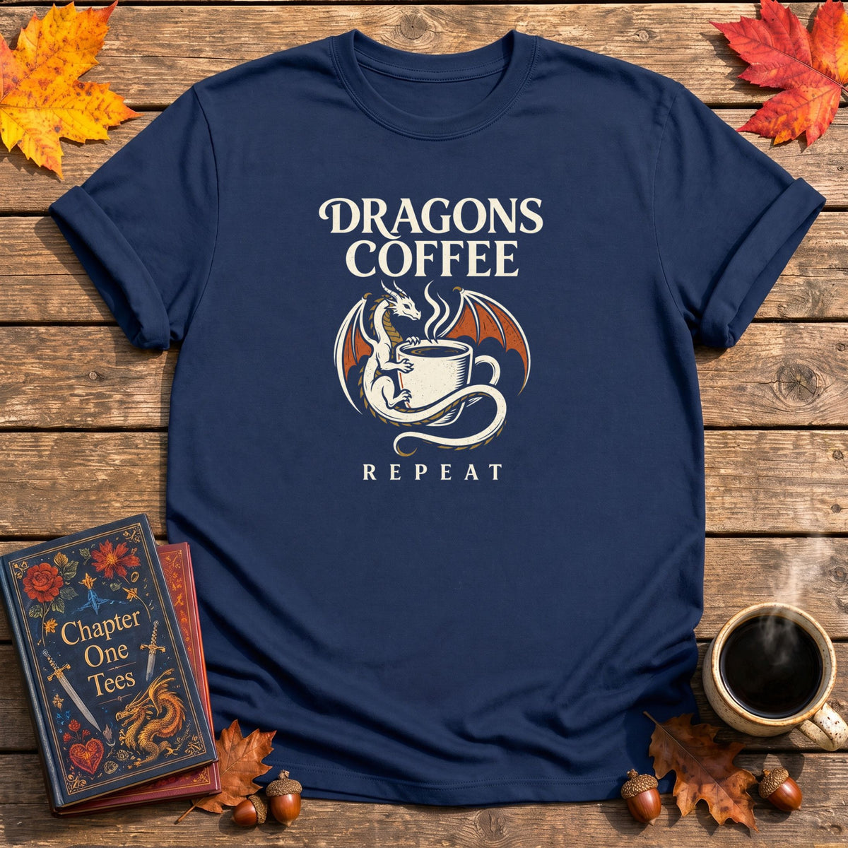 Dragons Coffee Repeat T-Shirt