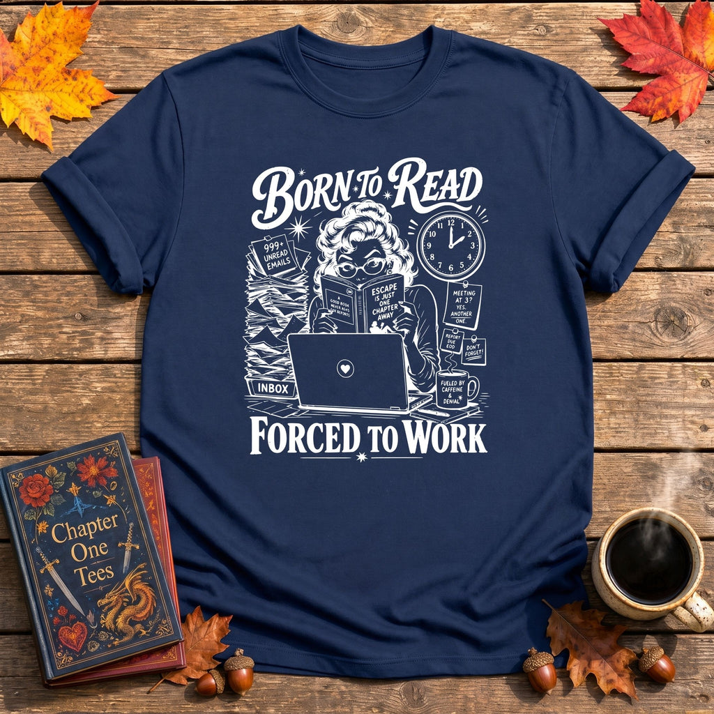 Forced to Work Book T-Shirt
