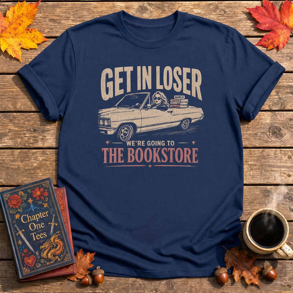 Get In Loser Book T-Shirt