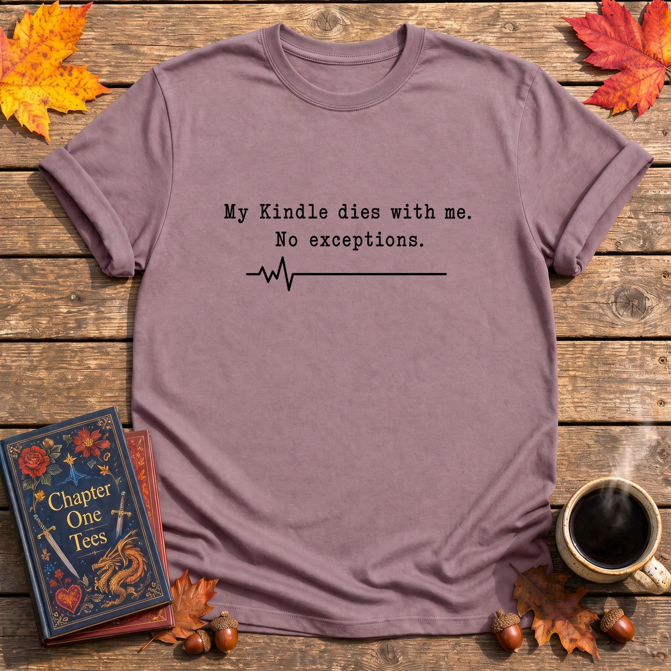 Dies With Me Book T-Shirt